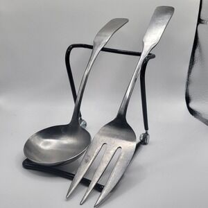 Vintage Supreme Cutlery Japan Stainless Serving Spoon Fork Set Hostess 2pc